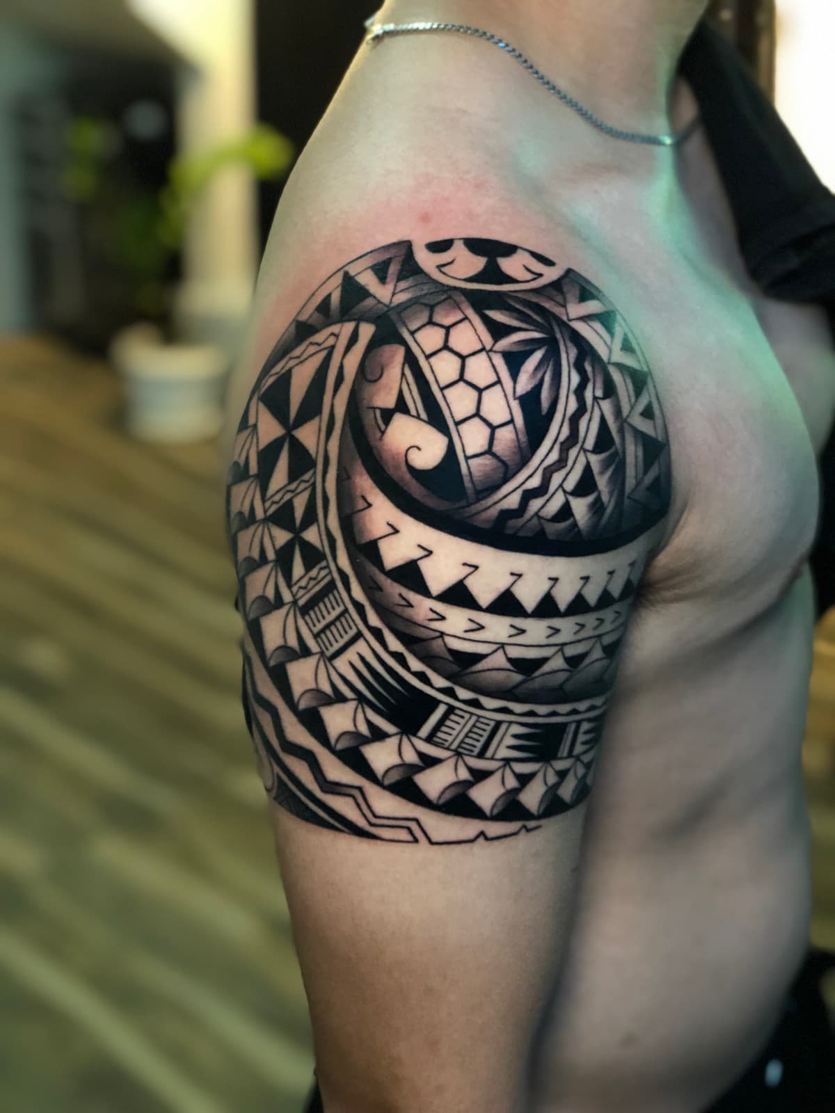 polynesian tattoo piece 8 by park nichole lladoc — gorillaz tattoo art studio philippines