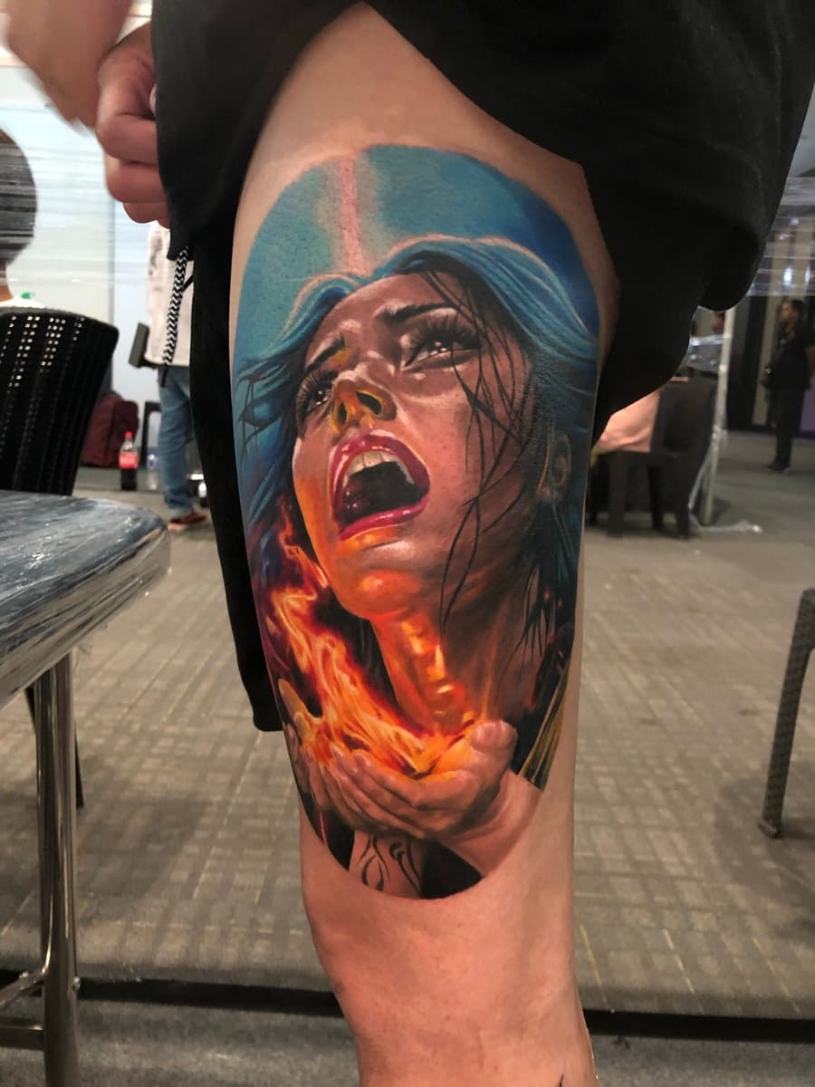 hyper-realism tattoo piece 16 by park nichole lladoc — gorillaz tattoo art studio philippines